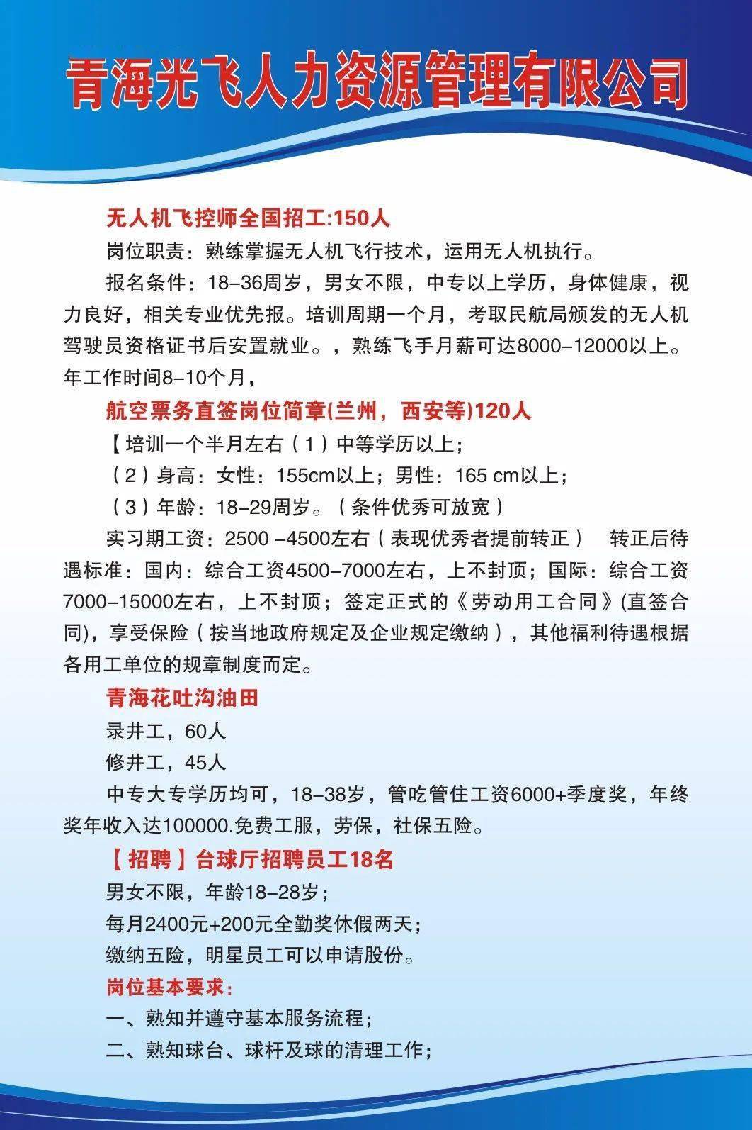 青海最新招聘信息