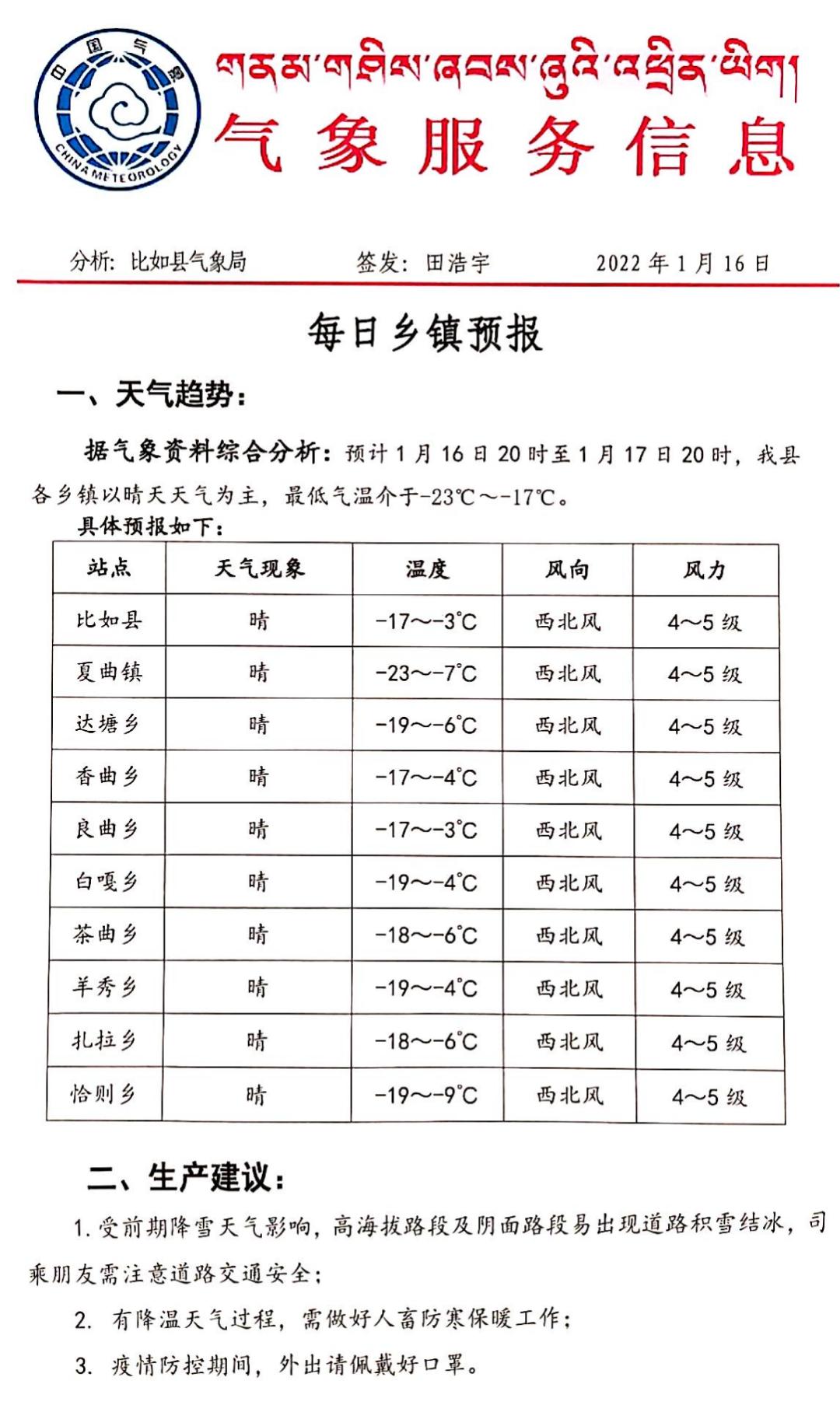 波科村今日天气预报通知