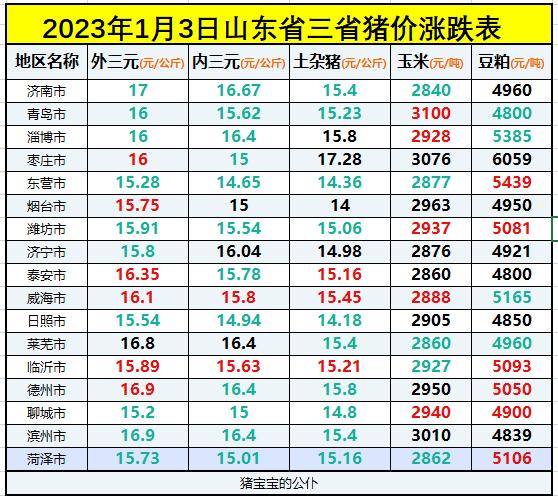 今日猪价格表更新，市场影响分析